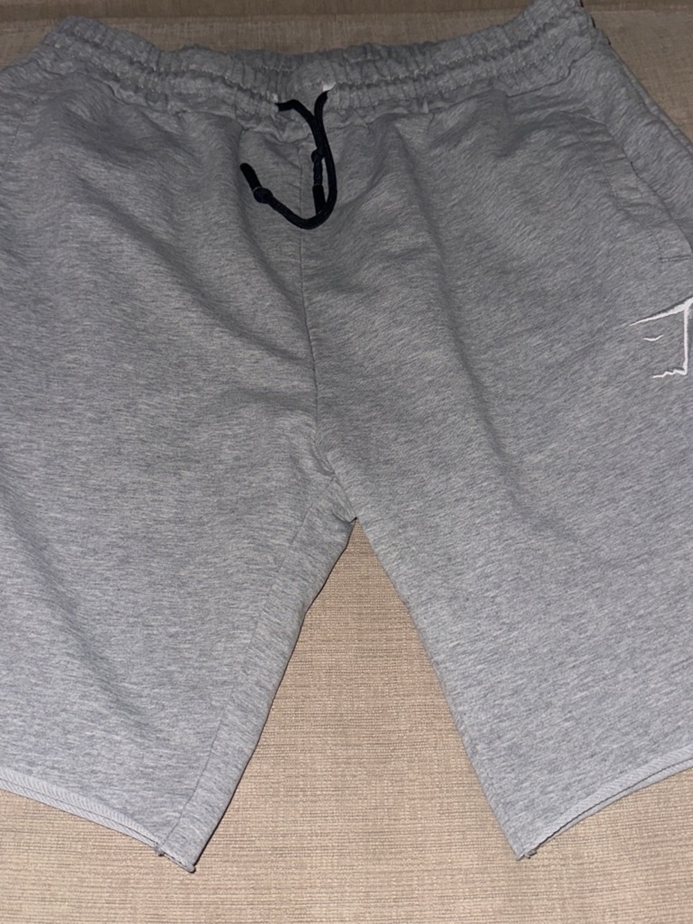 Gymshark Light Gray Drawstring Athletic Shorts